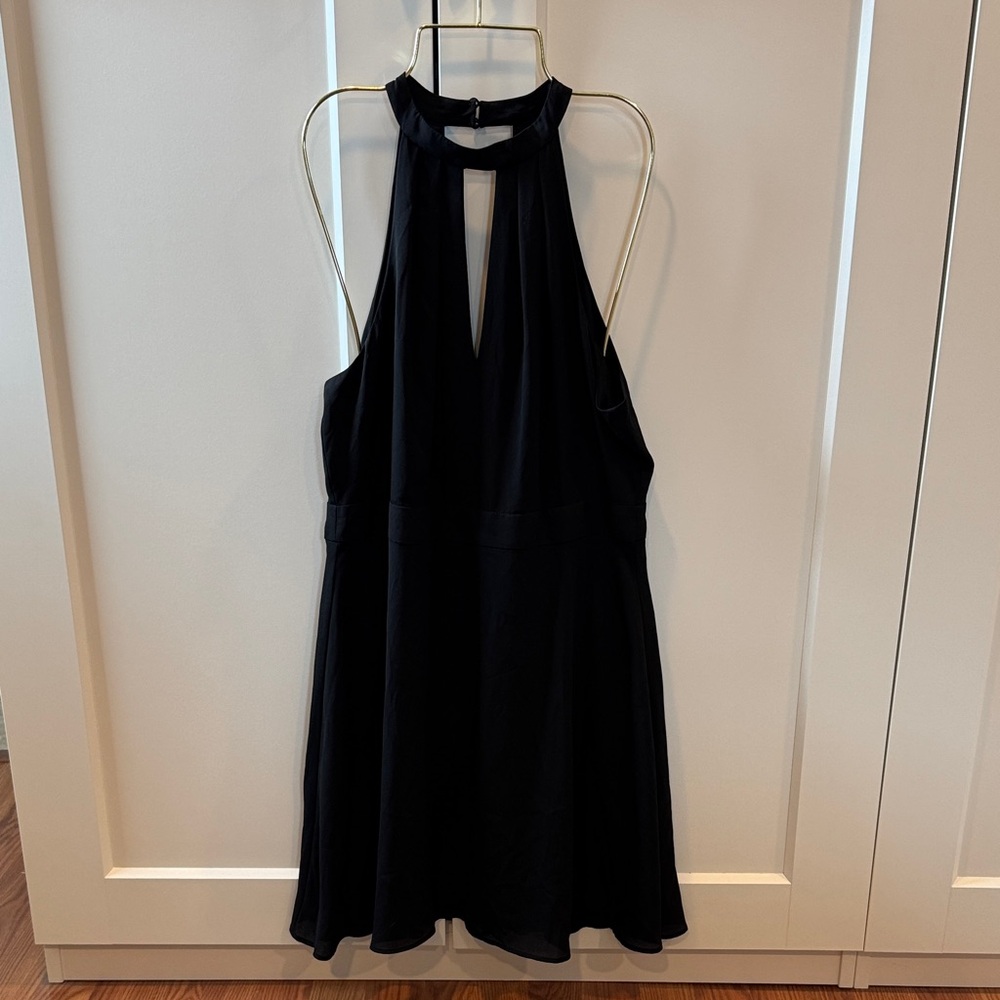 Express Black Halter Mini Dress